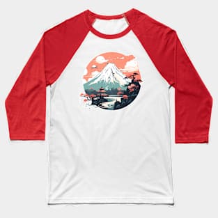 the tranquil beauty of Mount Fuji Baseball T-Shirt